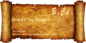 Bobály Csaba névjegykártya